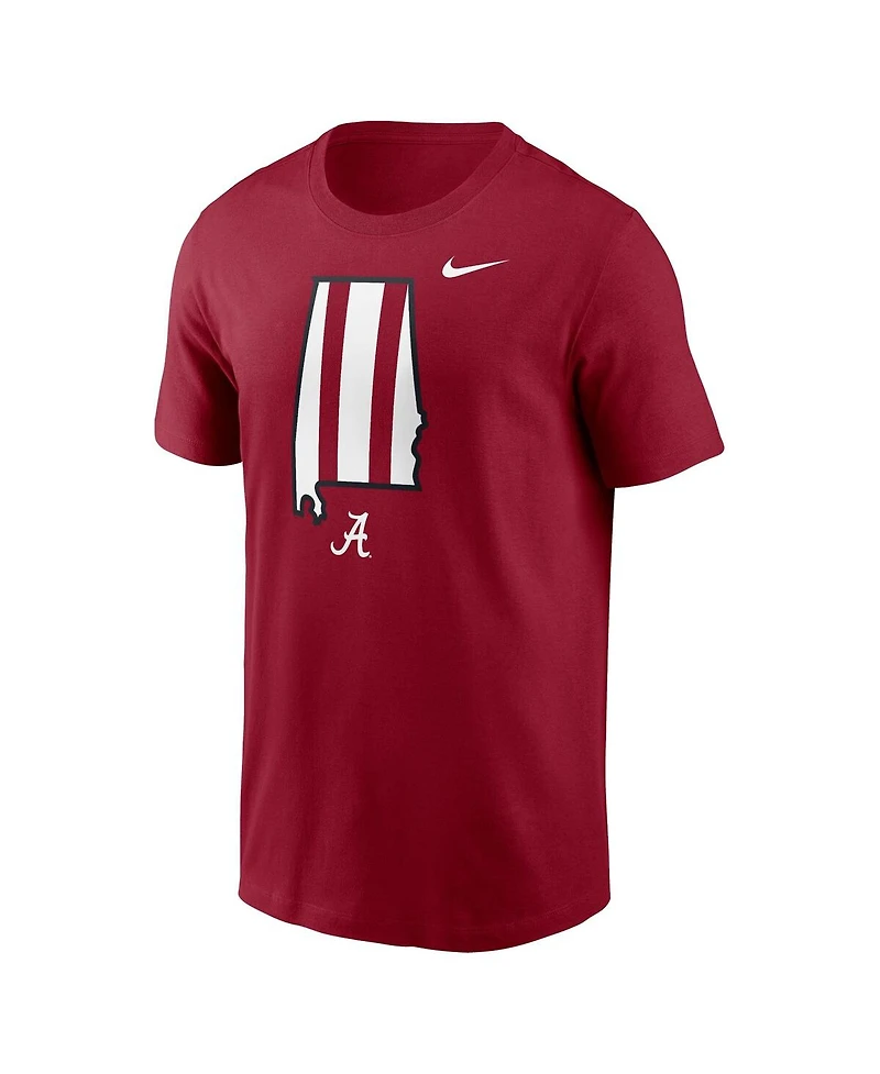 Nike Men's Crimson Alabama Crimson Tide Campus State Shape T-Shirt