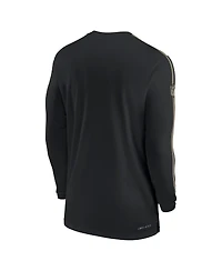 Nike Men's Black New Orleans Saints Sideline Coach Uv Performance Long Sleeve T-Shirt