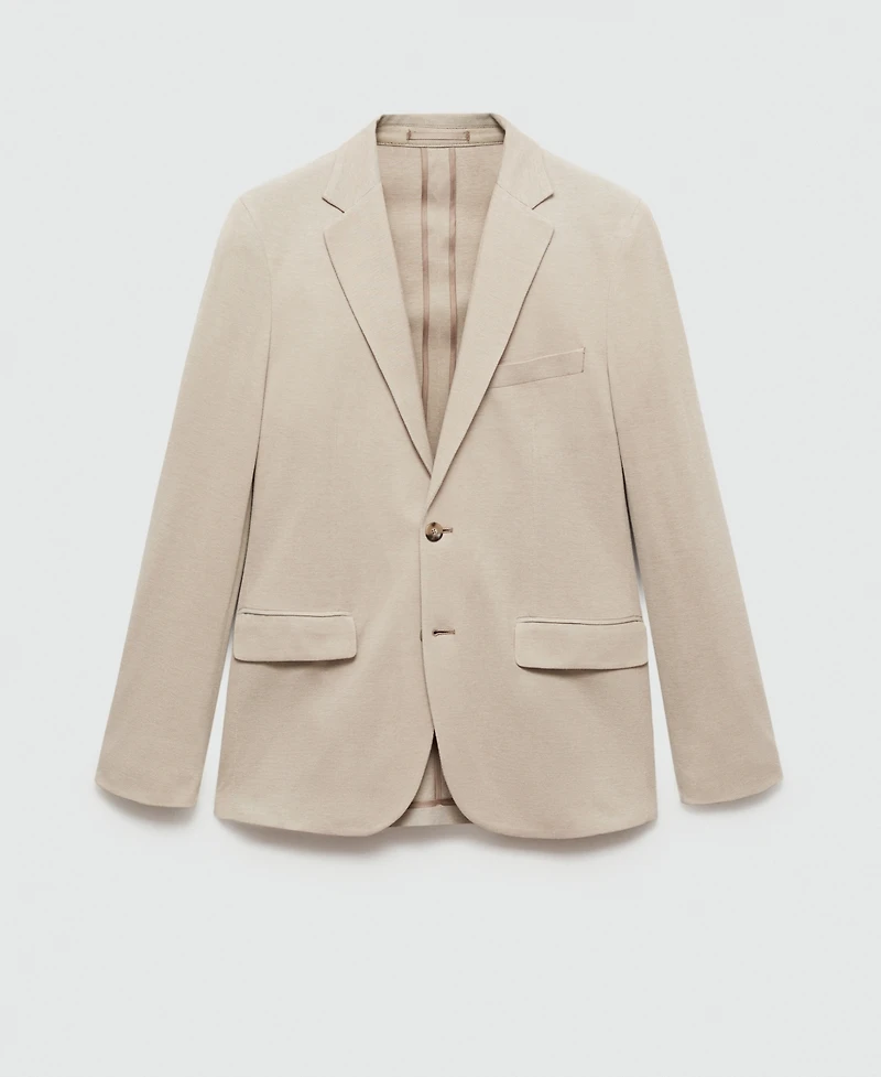 Mango Men's Structured Slim Fit Cotton Blazer