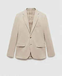 Mango Men's Structured Slim Fit Cotton Blazer