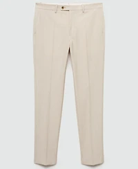 Mango Men's Stretch Fabric Slim-Fit Suit Pants