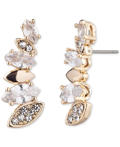 Emily in Paris Gold-Tone Pave & Marquise Crystal Drop Earrings