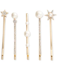 Emily in Paris 5-Pc. Gold-Tone Pave & Imitation Pearl Star Bobby Pin Set