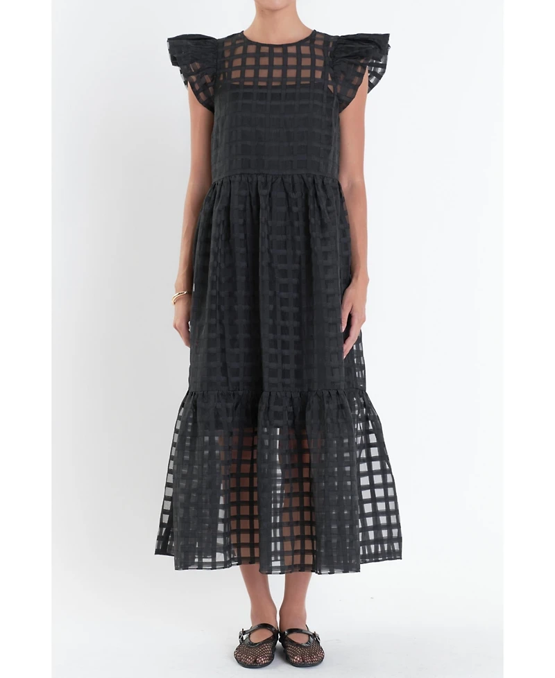 English Factory Women's Organza Midi Dress