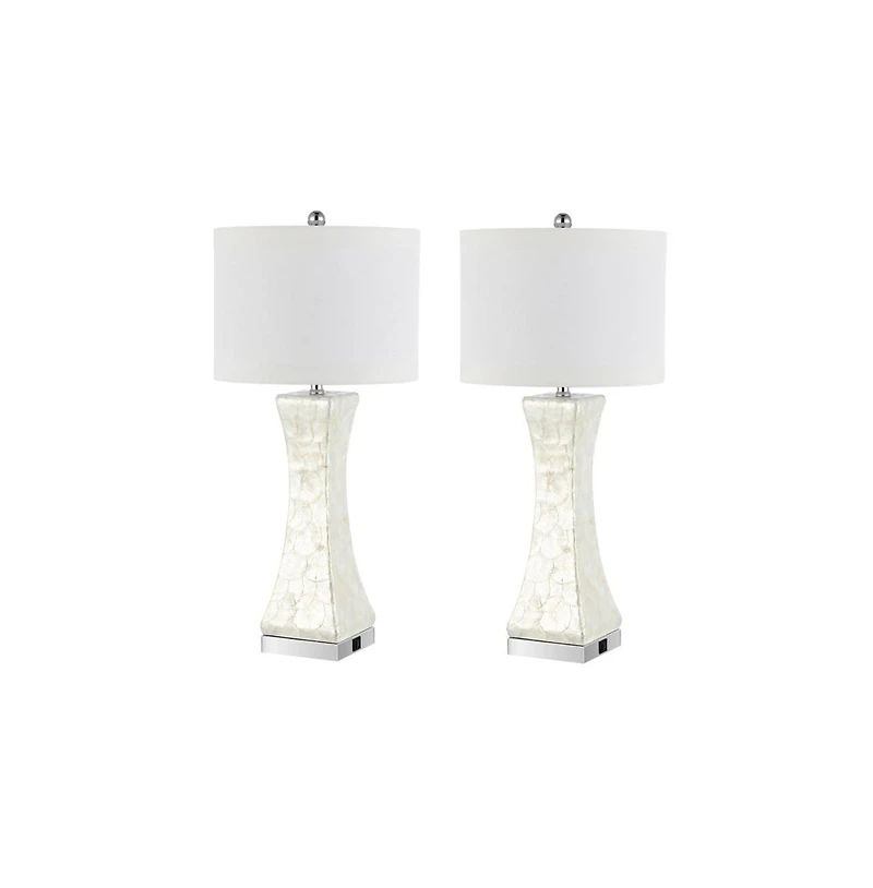 Safavieh Shelley Table Lamp Set Of 2 W/ Usb Port