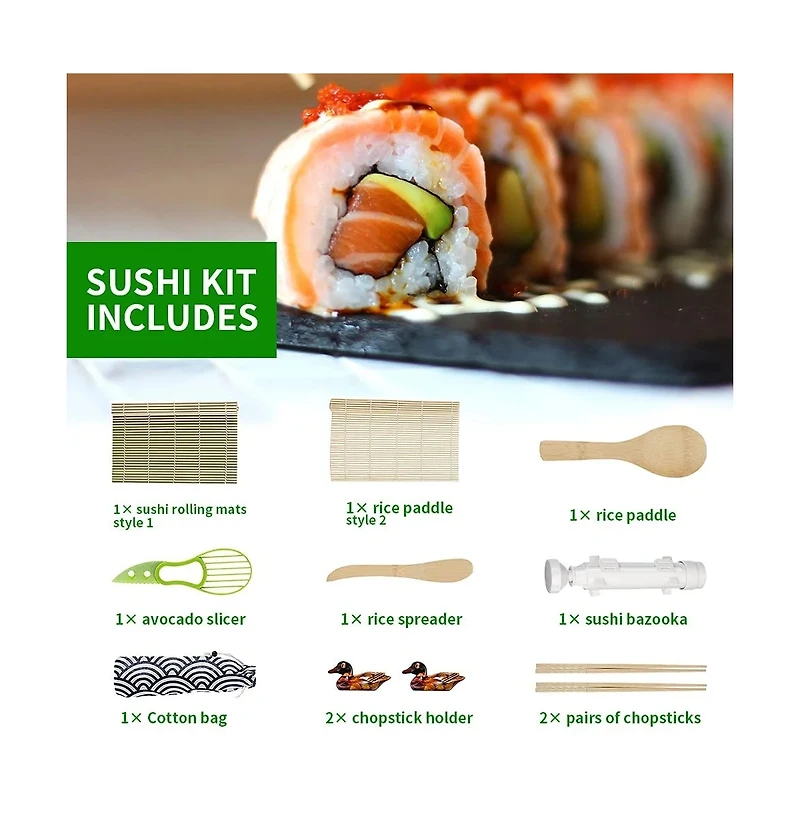 Cowin Sushi Making Kit Beginner Sushi Kit Diy