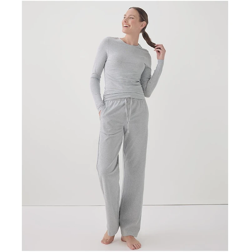 Pact Women's Organic Cotton Cool Stretch Fitted Long Sleeve Tee