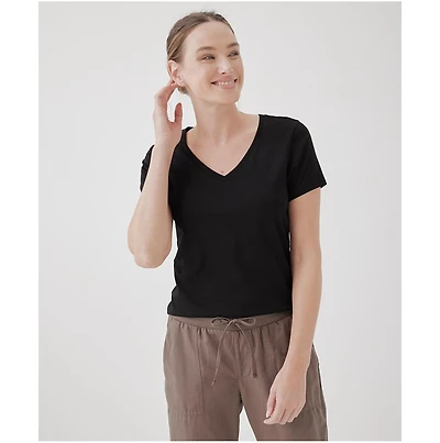 Pact Women's Softspun V-Neck Tee