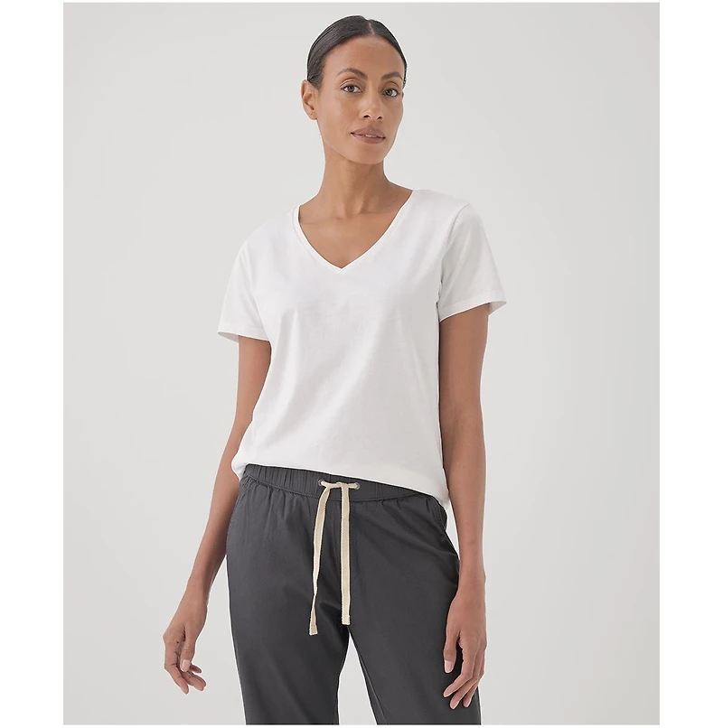 Pact Women's Softspun V-Neck Tee