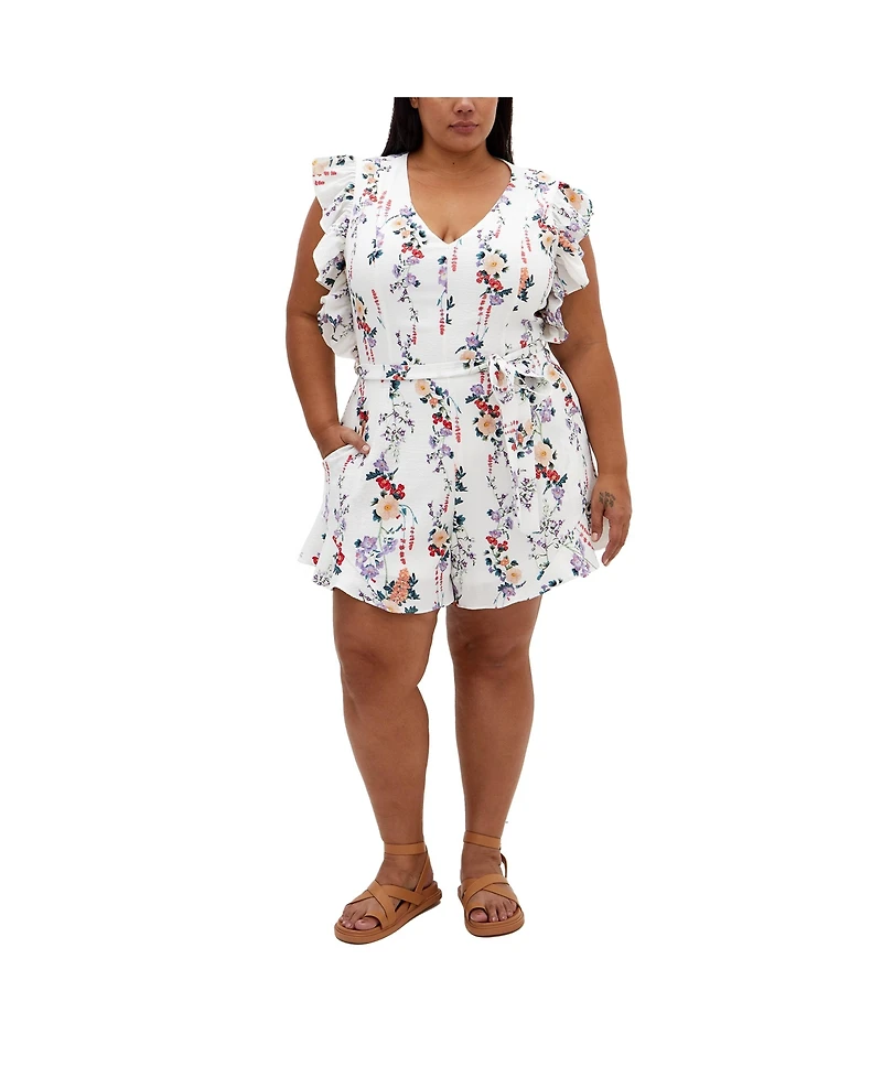 City Chic Women's Fee Print Romper