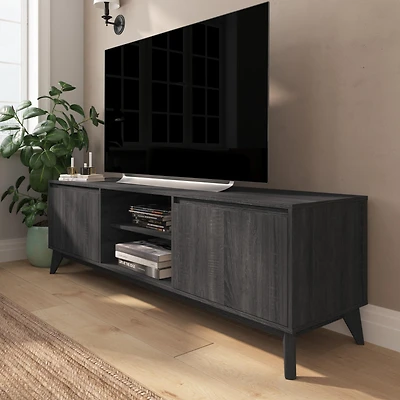 Blakely Mid-Century Modern Tv Stand Made With Durable Engineered Wood