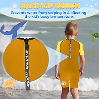 Pro 3 Kids Wetsuit 2mm Back-Zip Short Sleeve Springsuit Fits 50-60 Lbs