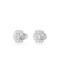 Swarovski Snowflake White Rhodium Plated Idyllia Stud Earrings