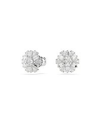 Swarovski Snowflake White Rhodium Plated Idyllia Stud Earrings