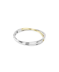 Swarovski Round Cut White Mixed Metal Finish Hyperbola Bangle