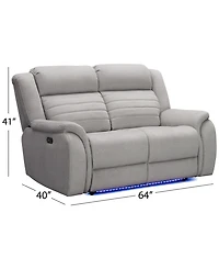 Abbyson Living 64" Power Fabric Reclining Loveseat
