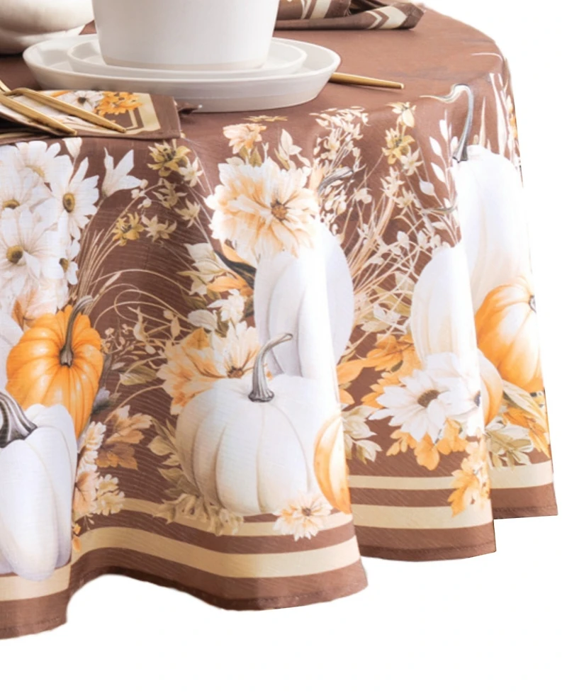 Elrene Wheatland Harvest Fall Oval Tablecloth, 60" x 84" Oval