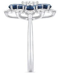 Emerald (1-3/4 ct. t.w.) & Diamond (1/4 Pear Flower Ring 14k Gold (Also Ruby Sapphire)