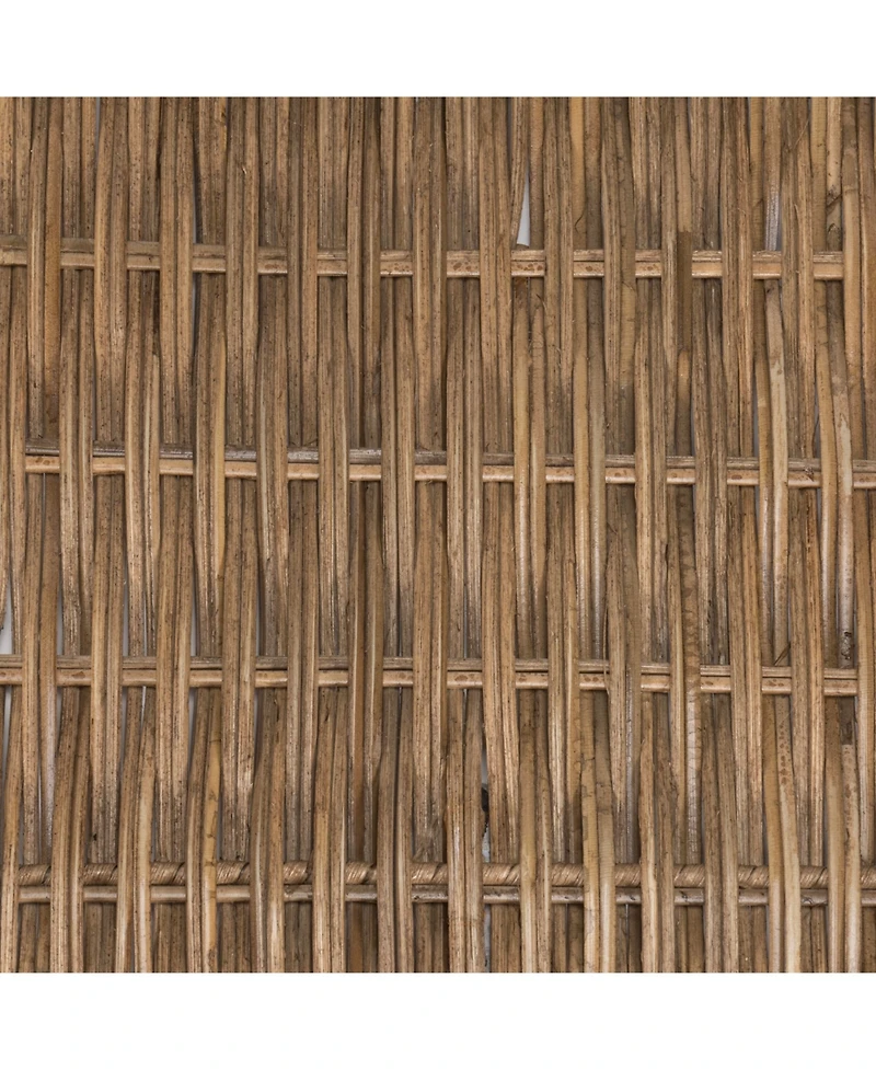 Jonathan Y Honeycom Rustic Bohemian Hand-Woven Rattan Tray