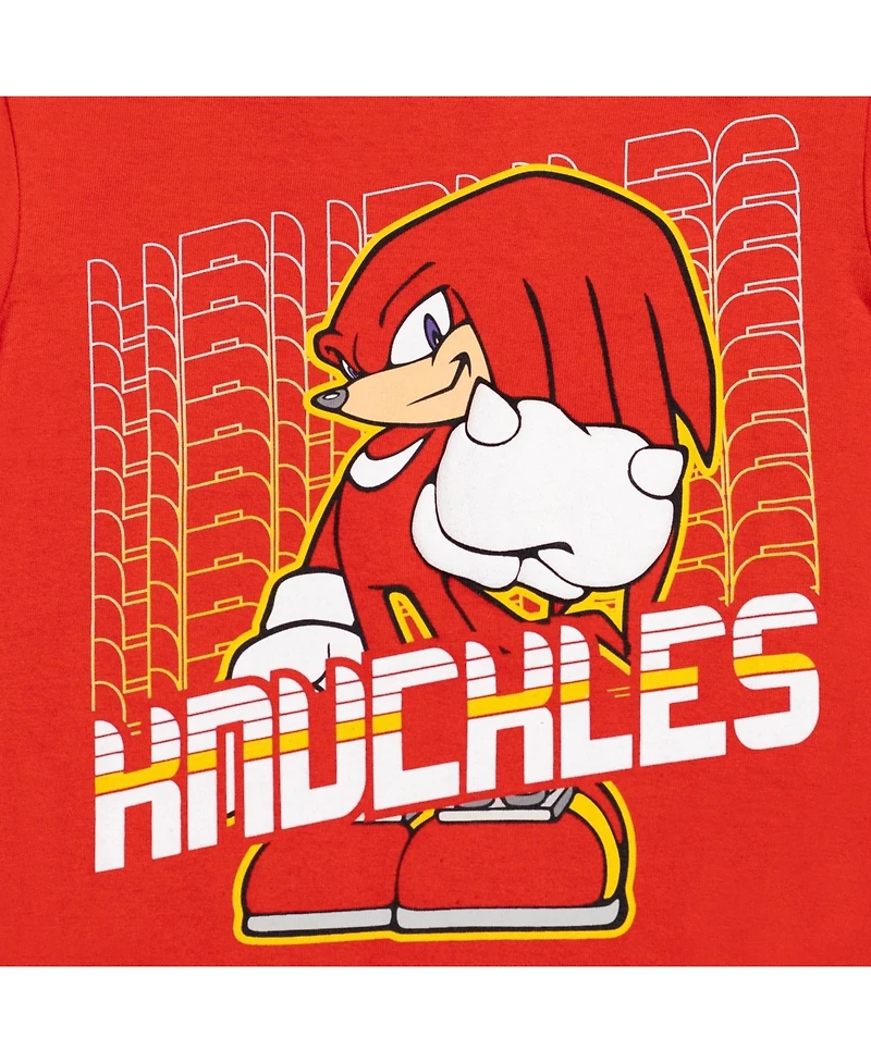 Sega Toddler Boys Tails Sonic The Hedgehog Knuckles Shadow 3 Pack Graphic T-Shirts to