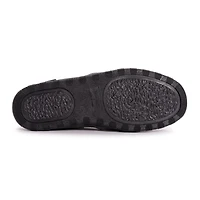 Muk Luks Men's Paul Printed Berber Suede Moccasin Slippers
