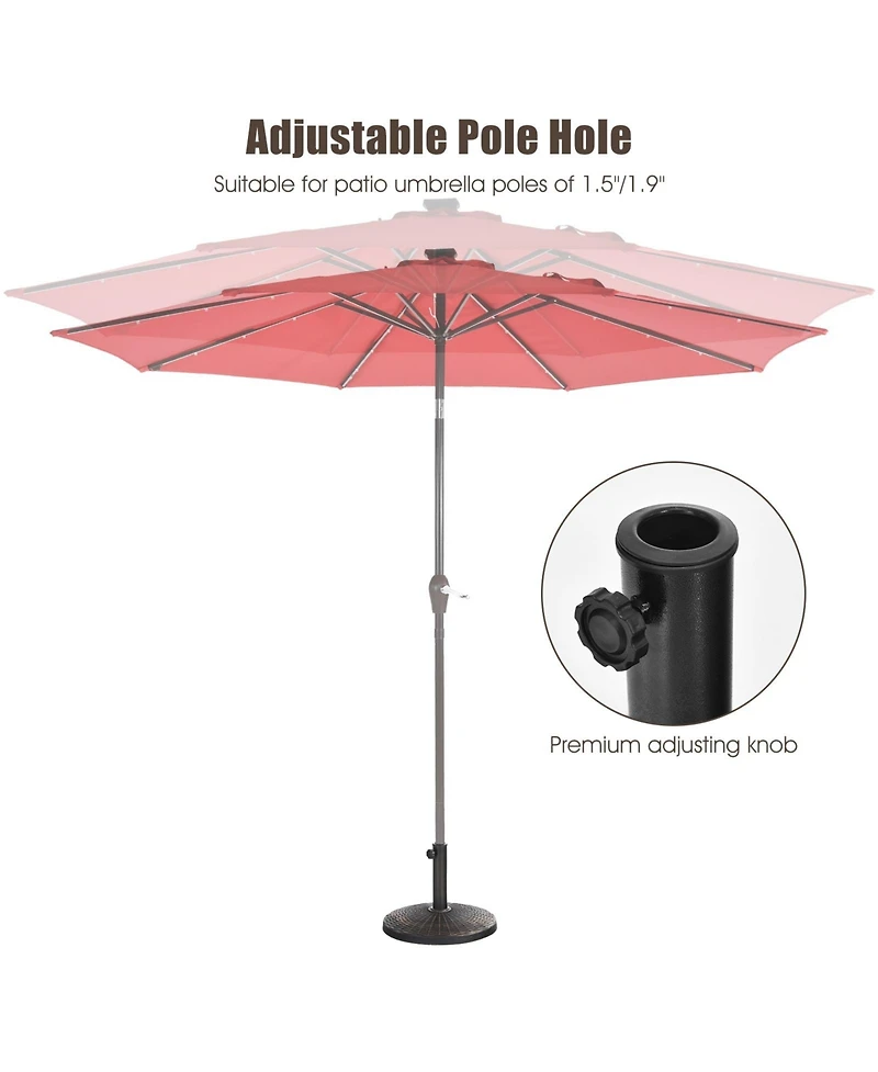 Vebreda 22Lbs Patio Resin Umbrella Base with Wicker Style for Outdoor Use