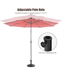 Vebreda 22Lbs Patio Resin Umbrella Base with Wicker Style for Outdoor Use
