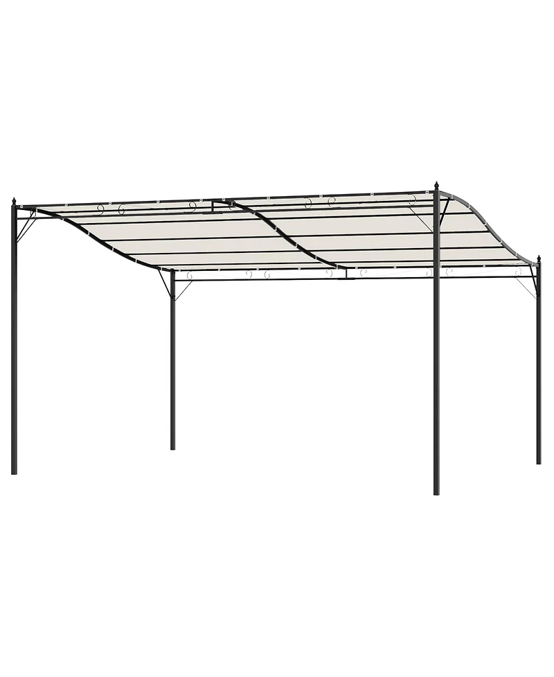Outsunny 10' x 13' Outdoor Pergola Gazebo, Canopy w/ Drain Holes,