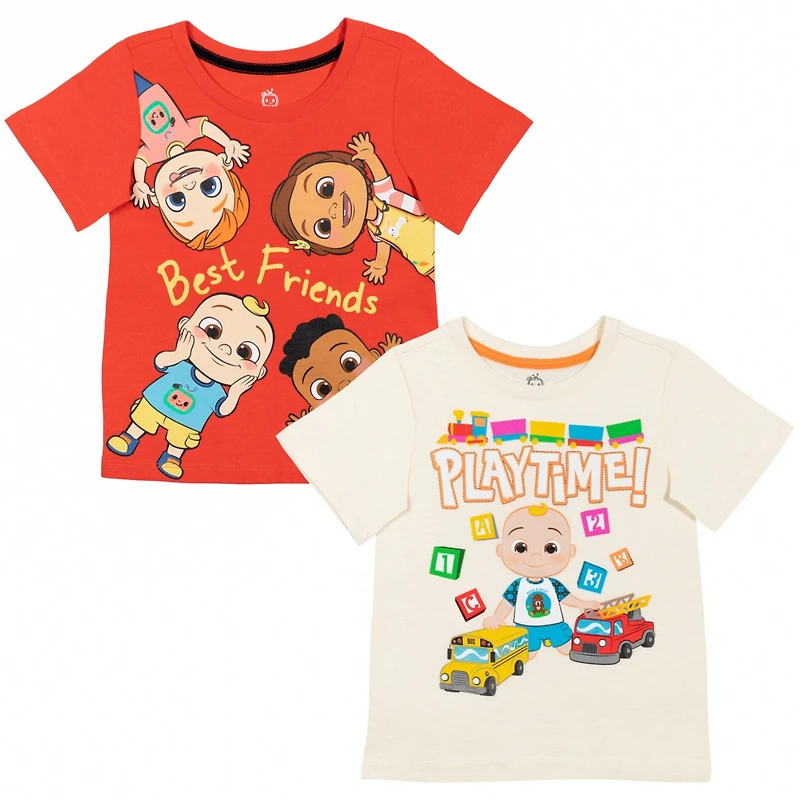 CoComelon Toddler Boys 2 Pack T-Shirts