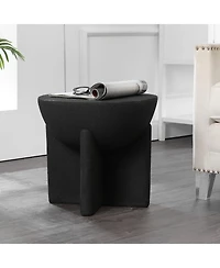 Jonathan Y Brady 16.25" Minimalist Modern Drum Indoor/Outdoor Accent Table, White Frosted