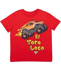 Monster Jam Boys El Toro Loco Zombie Maximum Destruction 4 Pack Graphic T-Shirts to