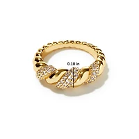 Ana Luisa Rope Ring - Pave