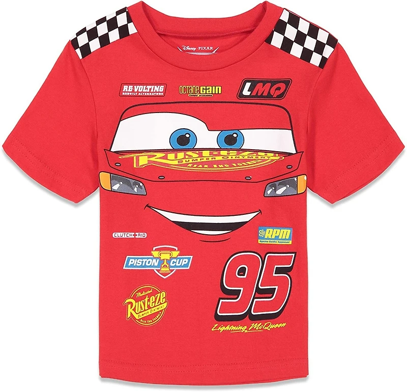 Cars Little Boys Tow Mater Lightning McQueen 3 Pack T-Shirts