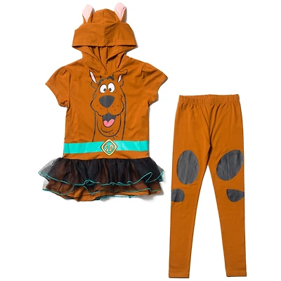 Scooby Doo Girls Warner Bros. Cosplay T-Shirt Dress and Leggings Outfit Set