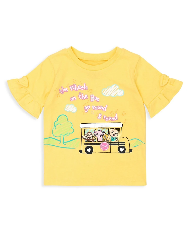 CoComelon Toddler Girls Jj 3 Pack T-Shirts to