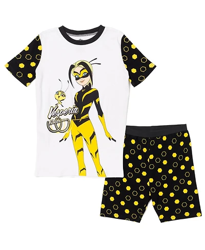 Miraculous Girls Pajama Shirt and Shorts Sleep Set