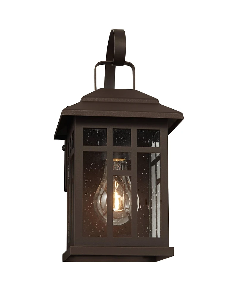 John Timberland Outdoor Wall Lights Set of 2 Fixture Carriage Style Bronze 12 1/2" Clear Glass Lantern Exterior House Porch Patio