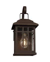 John Timberland Outdoor Wall Lights Set of 2 Fixture Carriage Style Bronze 12 1/2" Clear Glass Lantern Exterior House Porch Patio