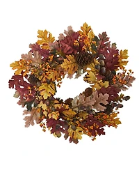 Slickblue 24" Oak Leaf Acorn Pine Cone Wreath