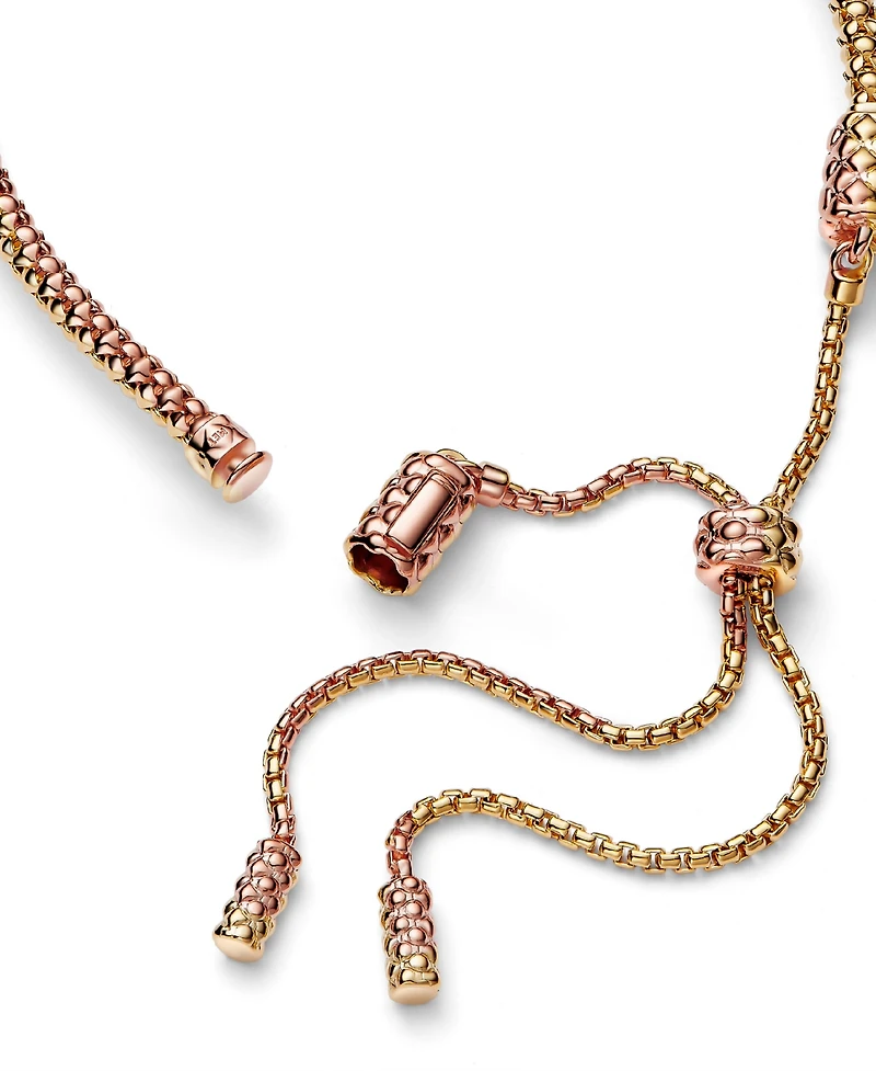 Pandora 14K Gold-Plated Studded Chain Slider Bracelet