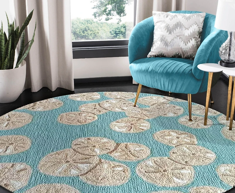 Liora Manne' Capri Sea Biscuit 3'x3' Round Area Rug