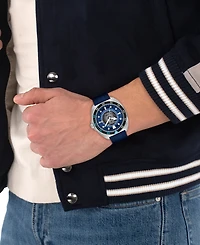 Coach Men's Charter Automatic Blue Silicone Watch 44mm