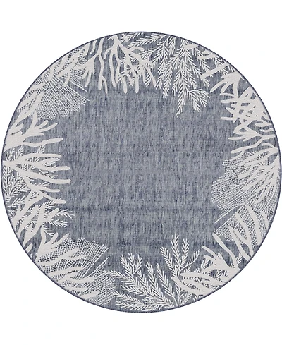 Liora Manne' Carmel Reef Border 7'10"x7'10" Round Area Rug