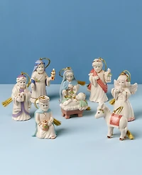 Lenox First Blessings Nativity 8 Piece Ornament Set