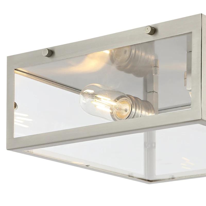 Jonathan Y Grayson Metal/Glass Led Flush Mount