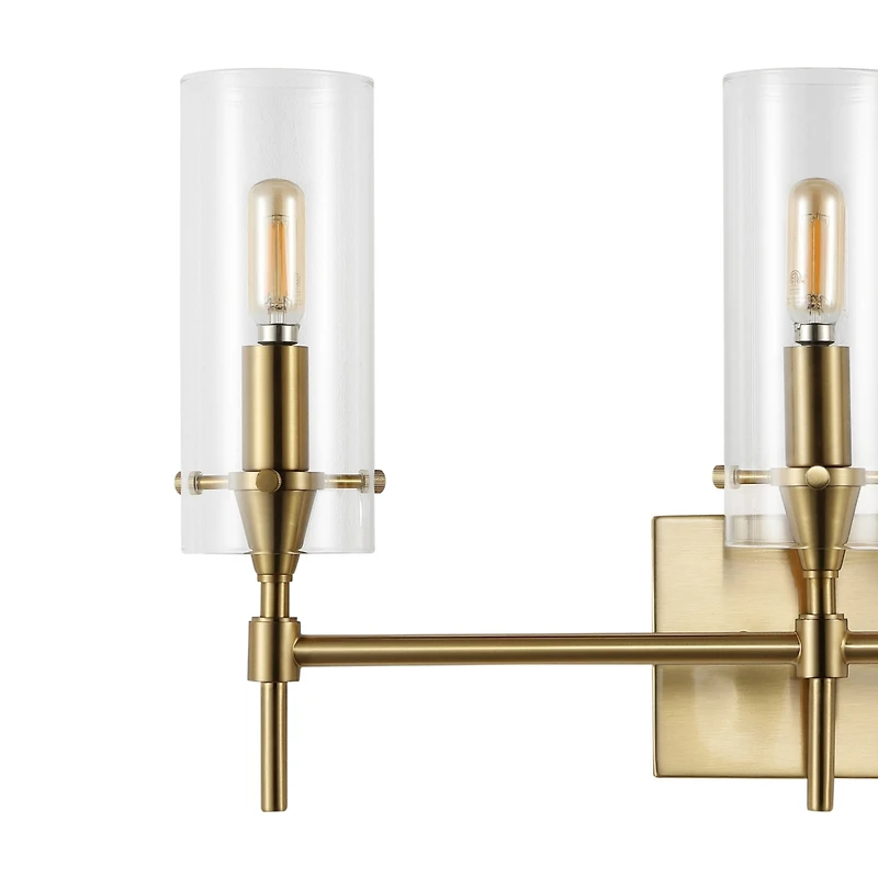 Jonathan Y Cato Bohemian Farmhouse Iron/Glass Led Vanity Light