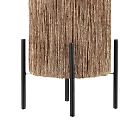 Jonathan Y Kai Coastal Minimalist Rattan Led Table Lamp