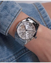 Guess Women's Multi-Function Silver Stainless Steel Watch 38mm