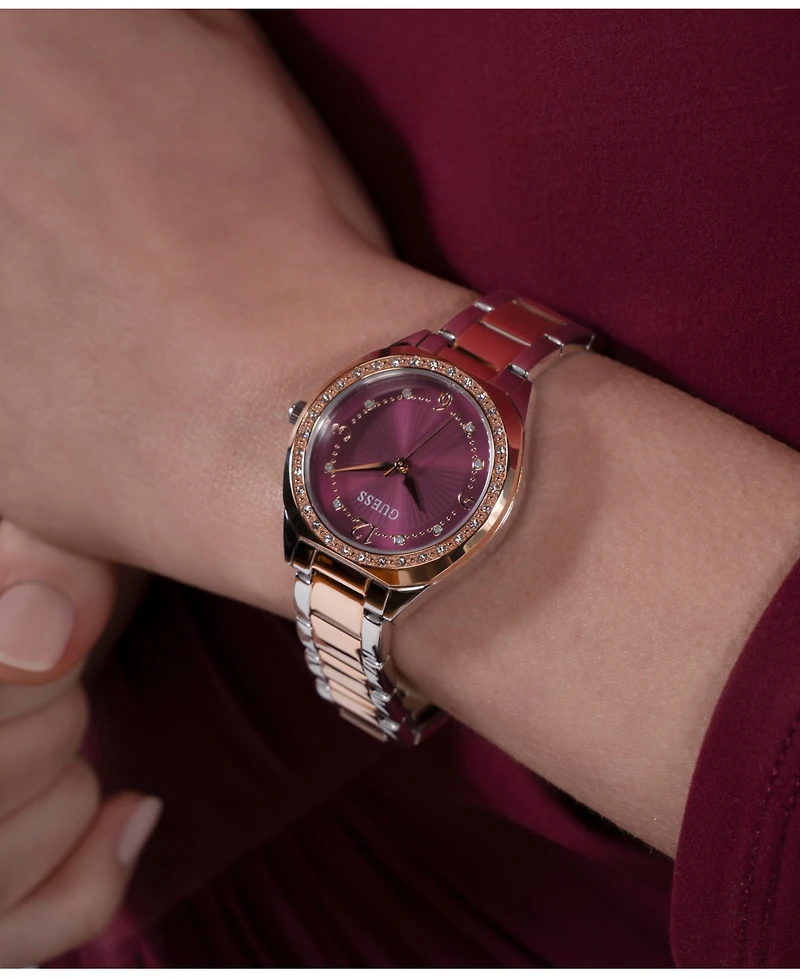 Guess Women's Analog Two Tone Steel Watch 30mm