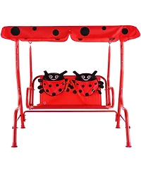 Slickblue 2 Person Kids Patio Swing Porch Bench with Canopy